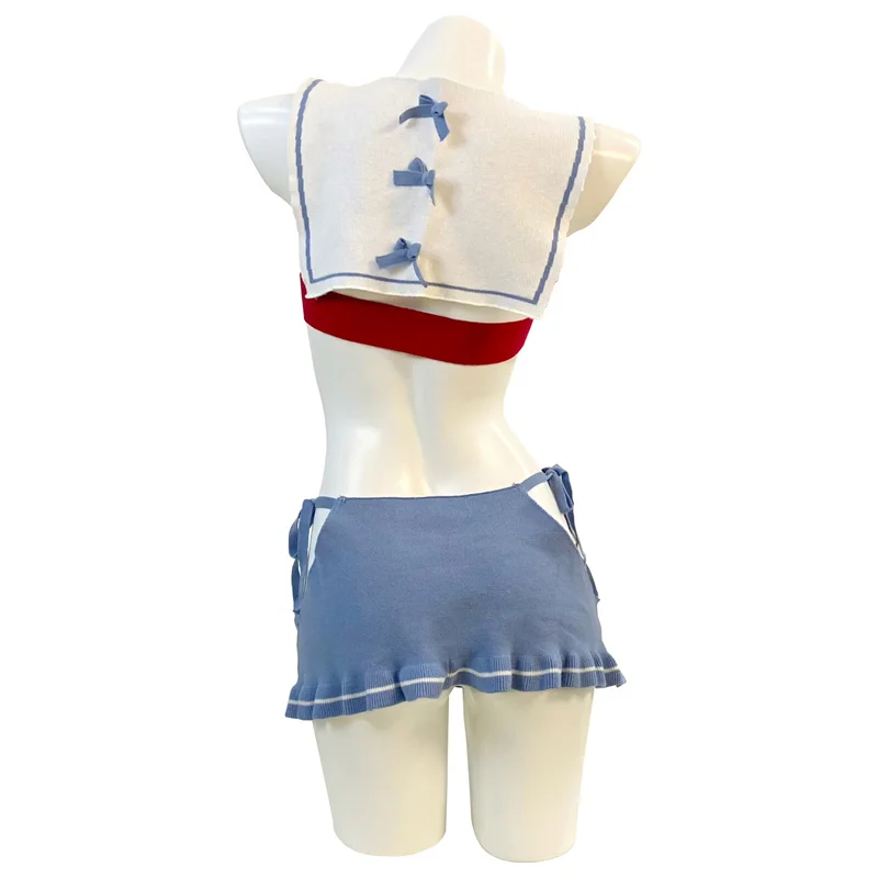 Японский женский свитер с вырезами Студенческая форма JK сексуальное нижнее