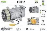 

VALEO 813317 AIR CONDITIONING THE COMPRESSOR BERLINGO C2 C3 C3 II C3 PLURIEL NEMO FIORINO P1007 BIPPER (TU3A TU3JP) NEMO BIPPER P1007 1,4HDI (S
