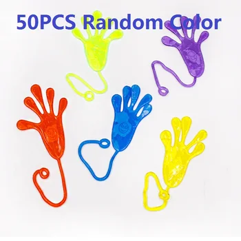 5-50 Pcs Kids Funny Sticky Hands toy Palm Elastic Sticky Squishy Slap Palm Toy kids Novelty Gift Party Favors supplies 1
