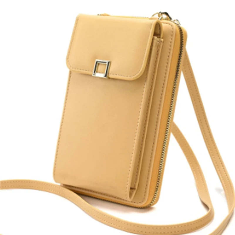 

Fashion Mobile Phone Bag For Women Summer Messenger Bag Shoulder Bags Female Long Wallet Ladies Solid Color Crossbody Bag