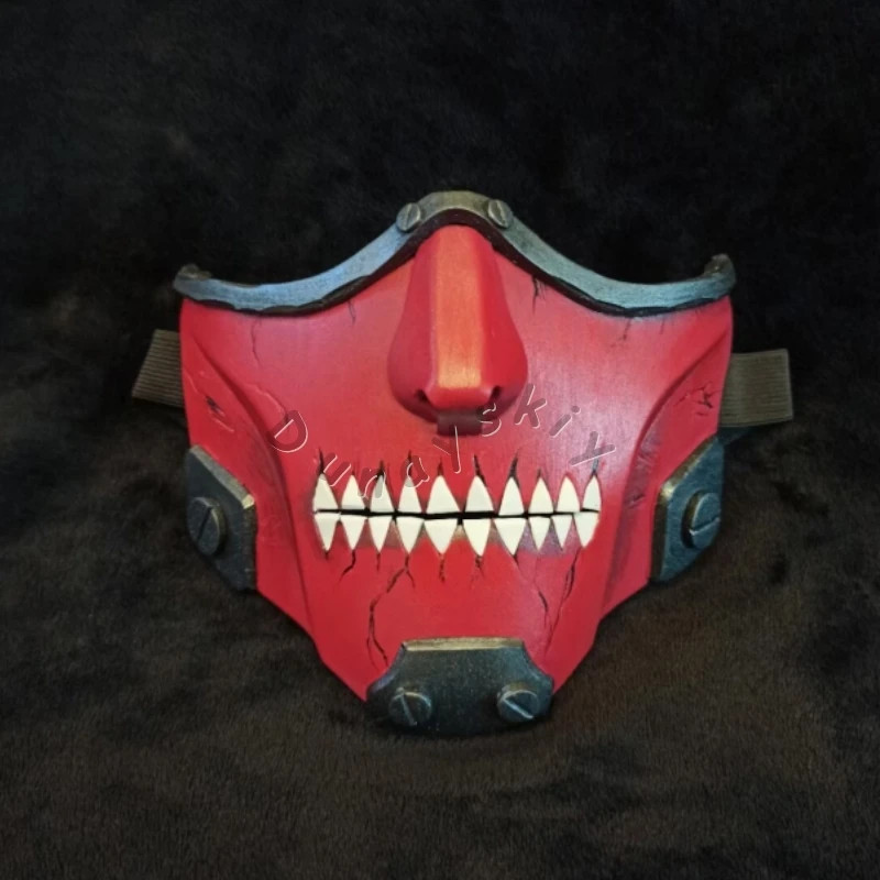 Маска для косплея Дорохедоро (Dorohedoro) «Кэмури» (дымчатая), полумаска, ручная работа, материал EVA, аниме-реквизит, красная маска демона с острыми зубами, для косплея на Хэллоуин (art.: 3920dc76609d4) - 3920dc76609d4