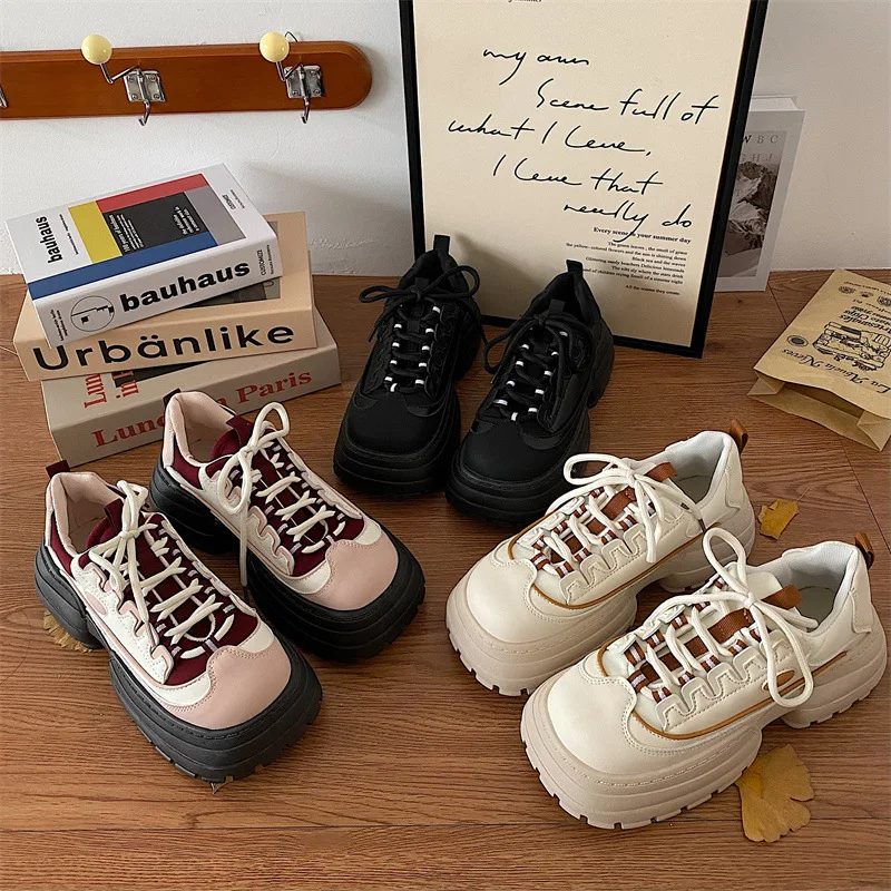 

Autumn Student Hong Kong Style Small Crowd Versatile Ugly Cute Shoes Women's Big Head Single Shoes Korean Fashion Casual Shoes