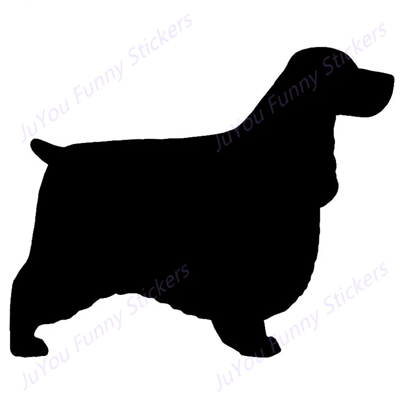 

JuYou Funny Stickers Exterior Accessories English Cocker Spaniel Silhouette Car Stickers Die Cut Window Decals Car Decoration