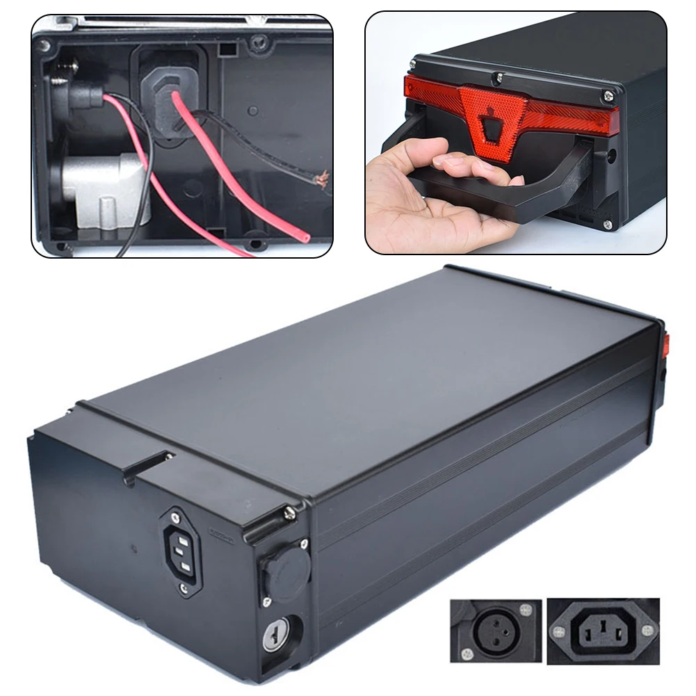 

Electric Bike Battery Box Ebike 1865/21700 Large Capacity Holder Case With Charging Socket Output Port E-Bike Parts Accessories