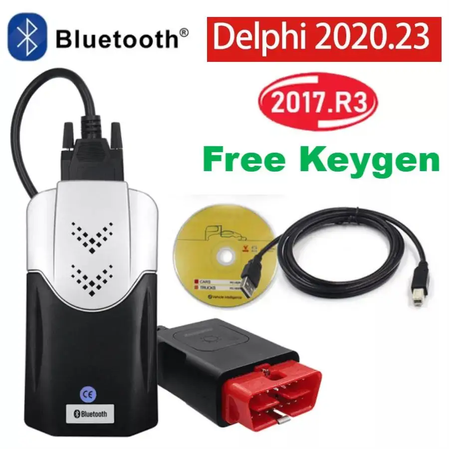 [Free Shipping] Delphis ds150e 2020.23 2017.R3 with Free Keygen Diagnostic tool software For cars trucks obd scanner vd
