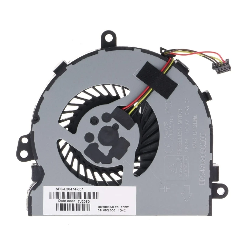 For Hp 15-da 15-db 15-di 15-dr 15q-dx 15t-ds 250 255 256 G7 Radiator Dc5v 0.4a Fan