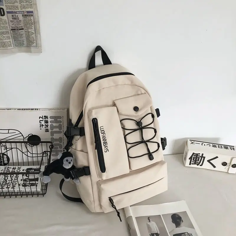 

College Student School Backpack for Teen Girls Boys High School Bags Large Casual Campus Women Bookbag Nylon Korean Bagpack