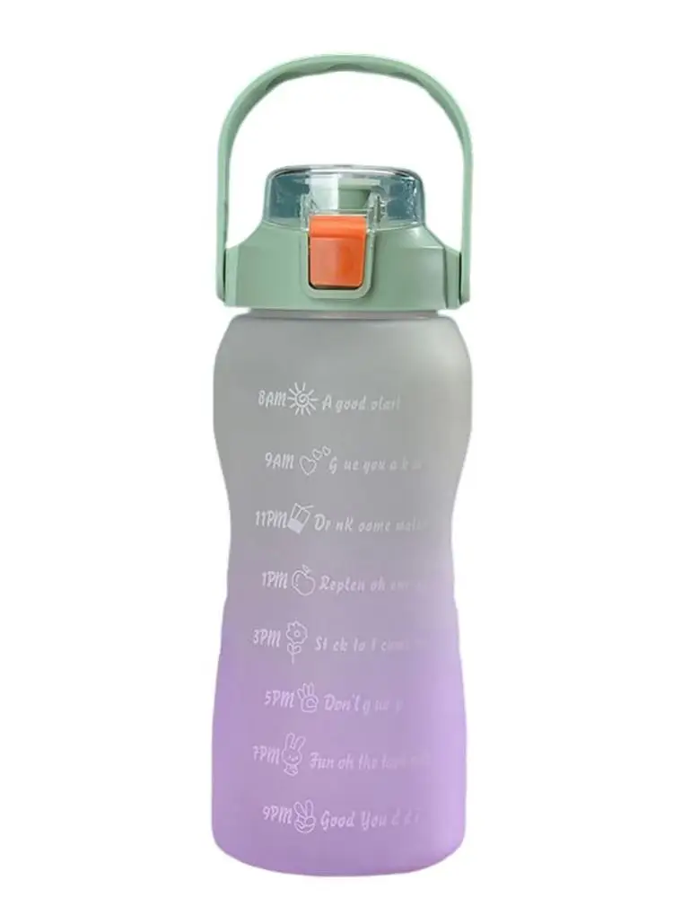 

1.5L Sports Water Bottle with Straw with Time Marker Large Capacity Water Bottles Fitness Bike Summer Cold Water Ju