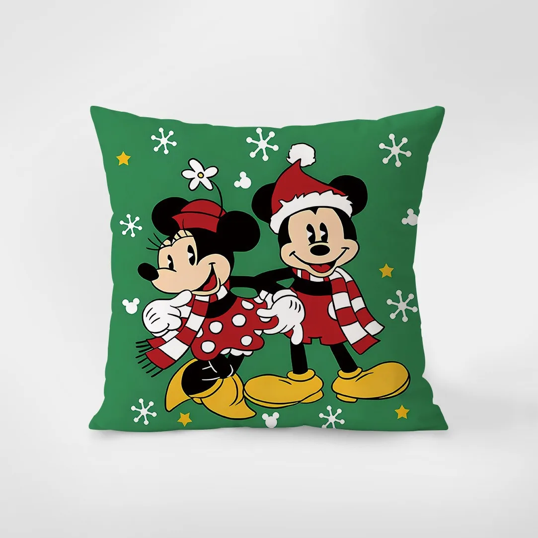 Рождественская наволочка с Микки и Минни Маус гостиная диванная подушка