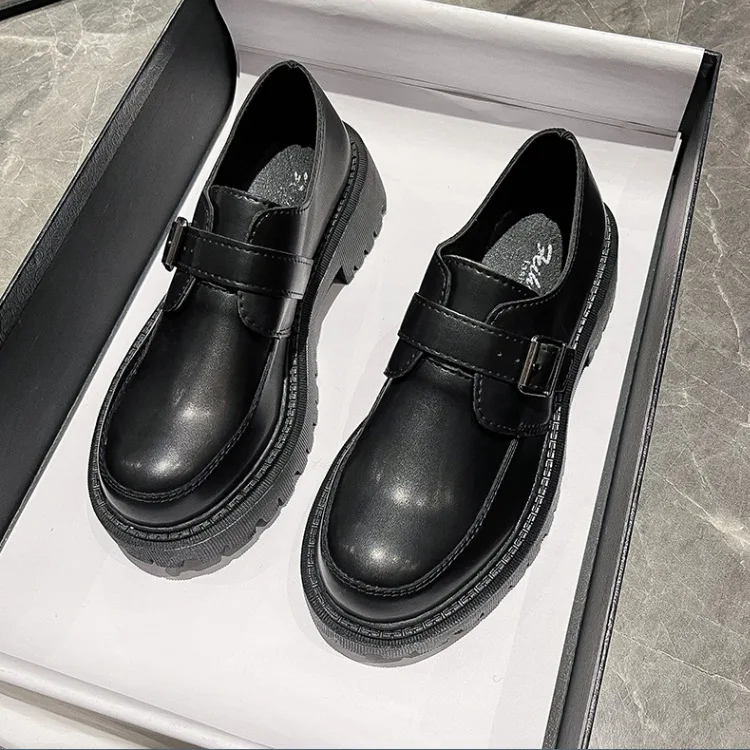 

Женские туфли-оксфорды в британском стиле, классические туфли из искусственной кожи на платформе, квадратный каблук, обувь в стиле преппи, л...