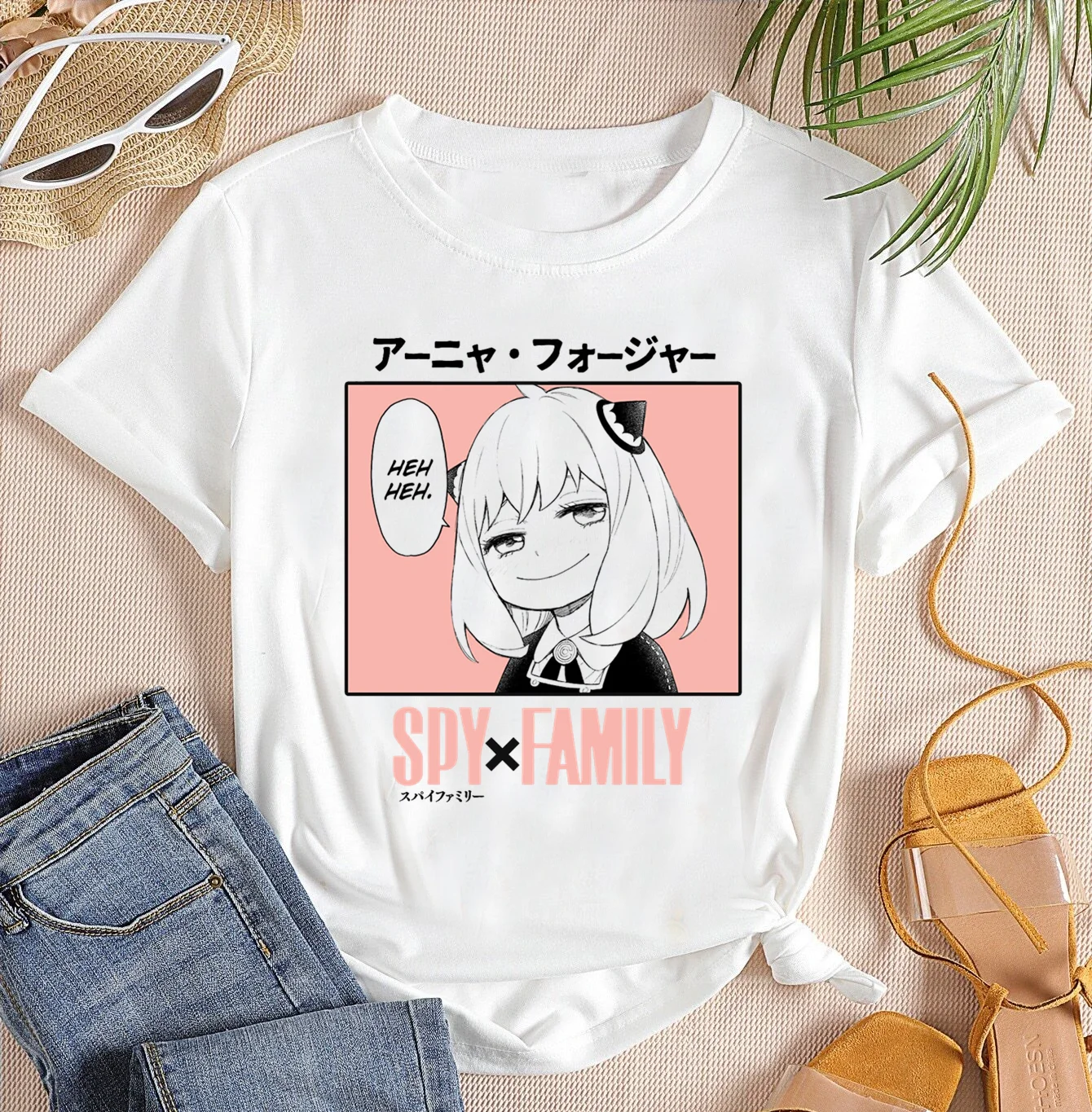 

Spy X Family Smug Anya Meme Face Women T Shirt Anime Manga Graphic Print Tshirt Harajuku Summer Cotton Short Sleeve Tee Shirt