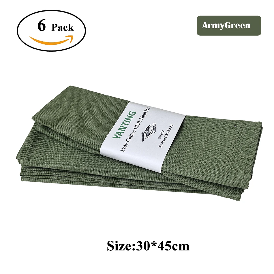 

Набор из 6 рождественских красных тканевых салфеток 30X45 см, многоразовые салфетки для столовых приборов для свадебной вечеринки, украшение для домашнего обеденного стола, моющиеся