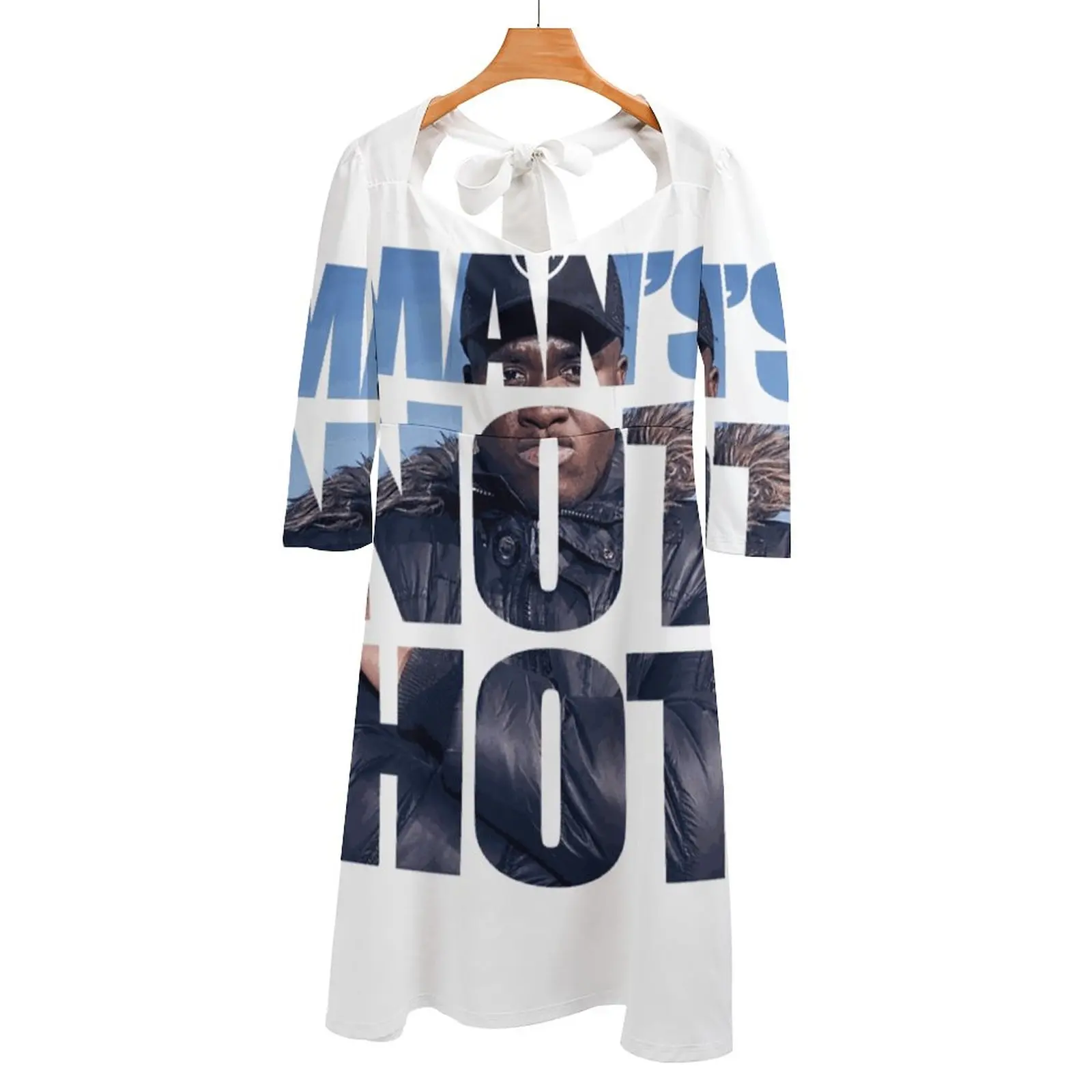 

Mans Not Hot Big Shaq Back Lacing Backless Dress Women Kawaii Square Collar Dress 6Xl Mans Not Hot Big Shaq Mans Not Hot
