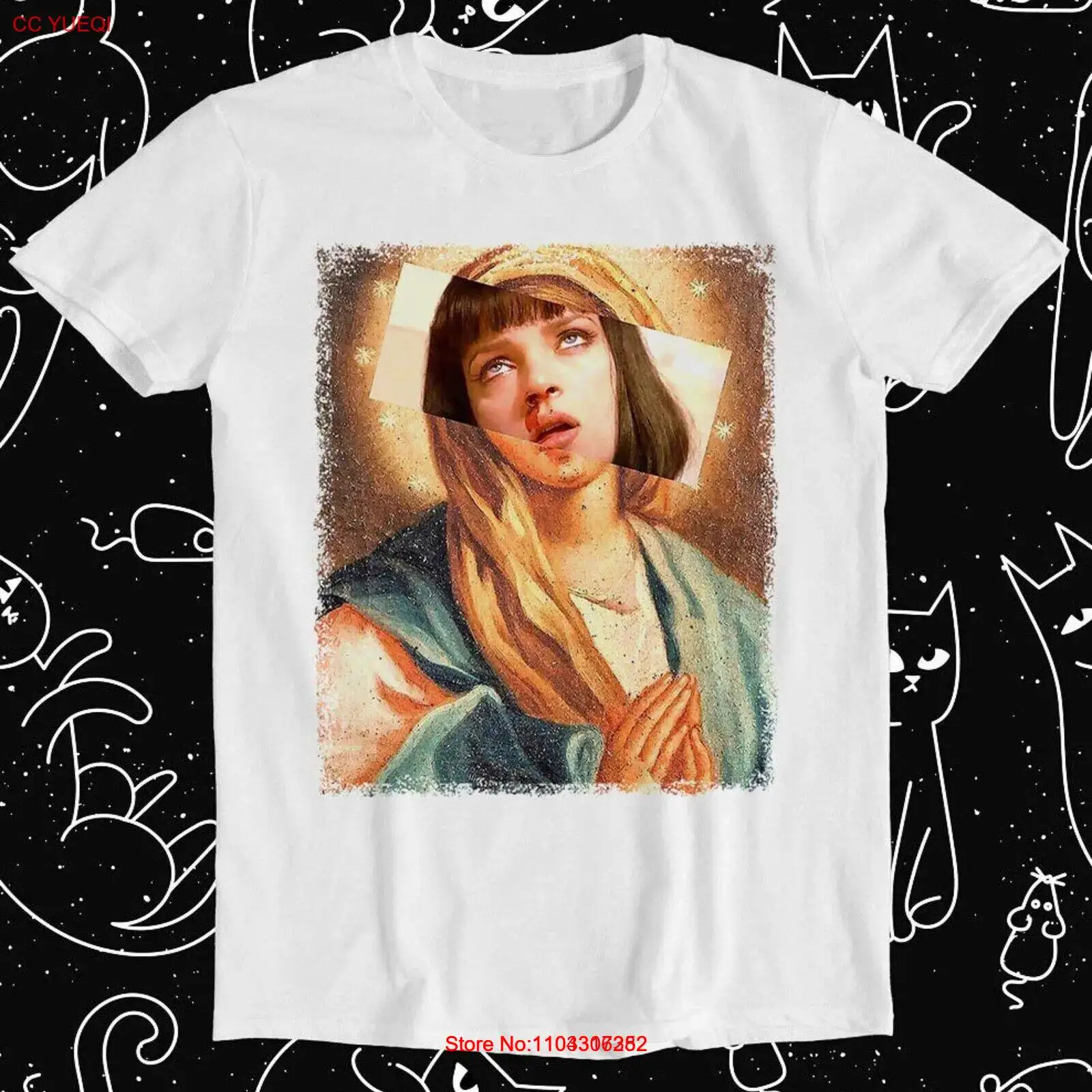 Мона Лиза да Винчи Uma Thurman ТВ культовый фильм ретро забавный мем подарочная