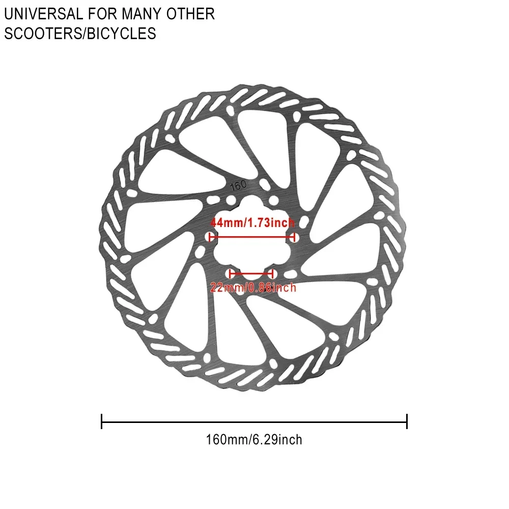 Ротор дискового тормоза 160 мм с винтом для электрического скутера ZERO 11X KAABO Wolf Warrior