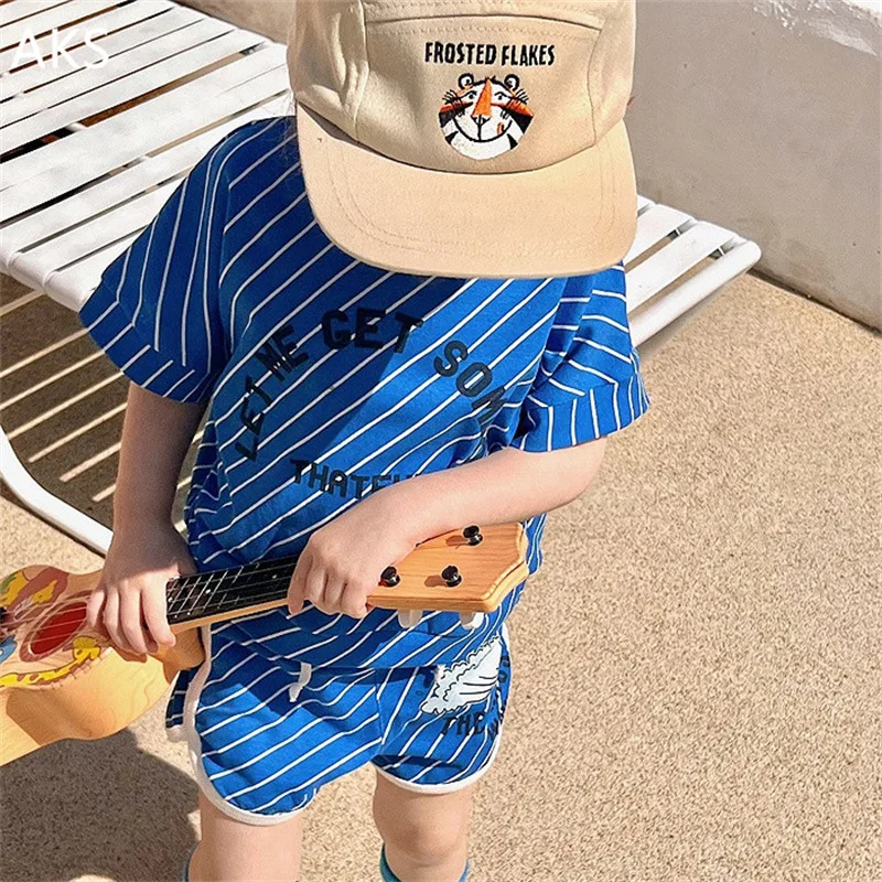 2022 Summer New Baby Short Sleeve T Shirts + Shorts 2pcs Clothes Set Children Casual Suit Letter Print Baby Boy Girl Outfits