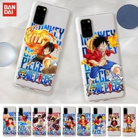 one piece monkey d luffy phone case for samsung s20 s30 s21 ultra s7edge s7 s8 s9 s10 s20 s30 plus s10e s20fe transparent cover