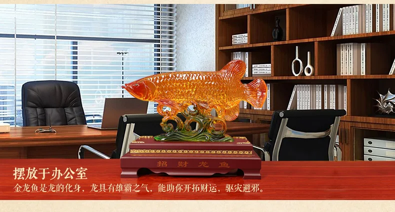 30см БОЛЬШОЙ # 2020 офис дом бизнес эффективный FENG SHUI талисман деньги рисунок 3D рыба