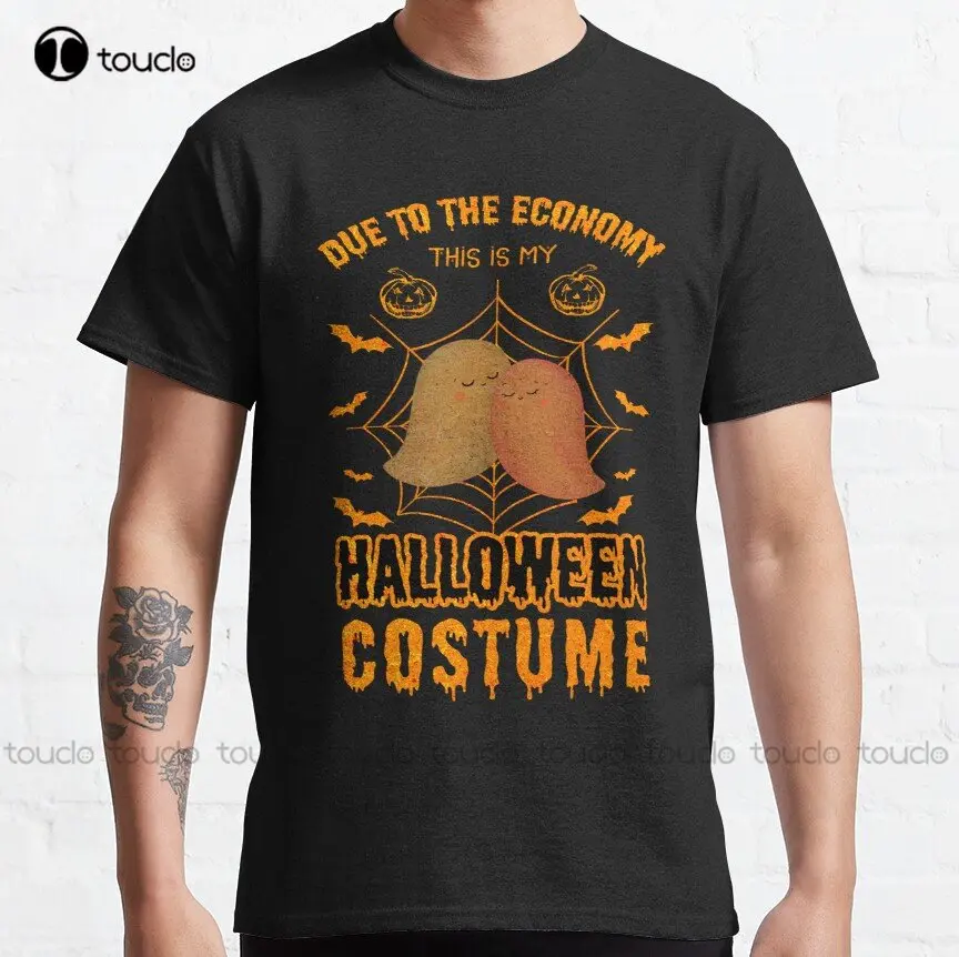 

Из-за экономии, это мой костюм на Хэллоуин, забавная Классическая футболка, рубашки для боулинга для мужчин, уличная одежда с круглым вырезом, большие размеры
