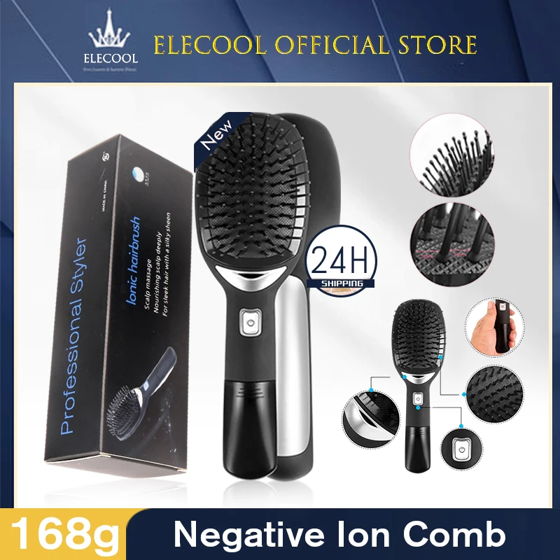 

Anti Frizz Brush Electric Ionic Hair Brush Head Massage Scalp Comb Anti Static Smooth Portable Negative Ion Hair Styler