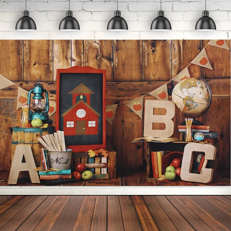 

Фон для фотосъемки в детском саду и классе с изображением винтажного деревянного дома