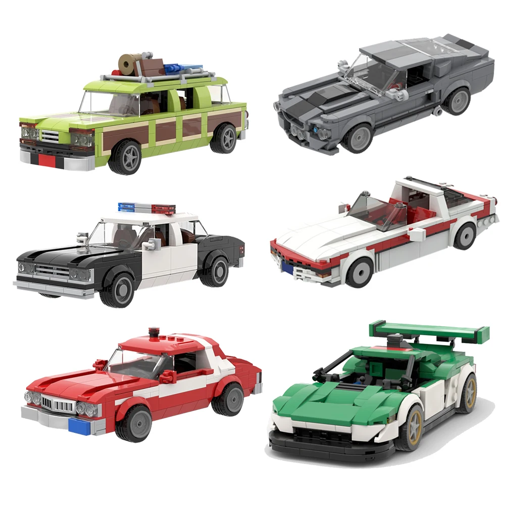 Конструктор Назад в будущее для автомобиля патруль Юрского периода A-Team Van Fiated