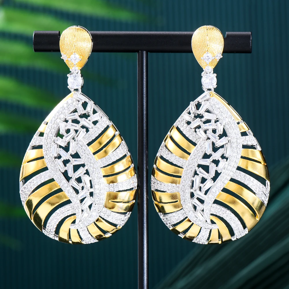 Женские серьги-капельки GODKI весенние Роскошные серьги в форме капли с фианитами