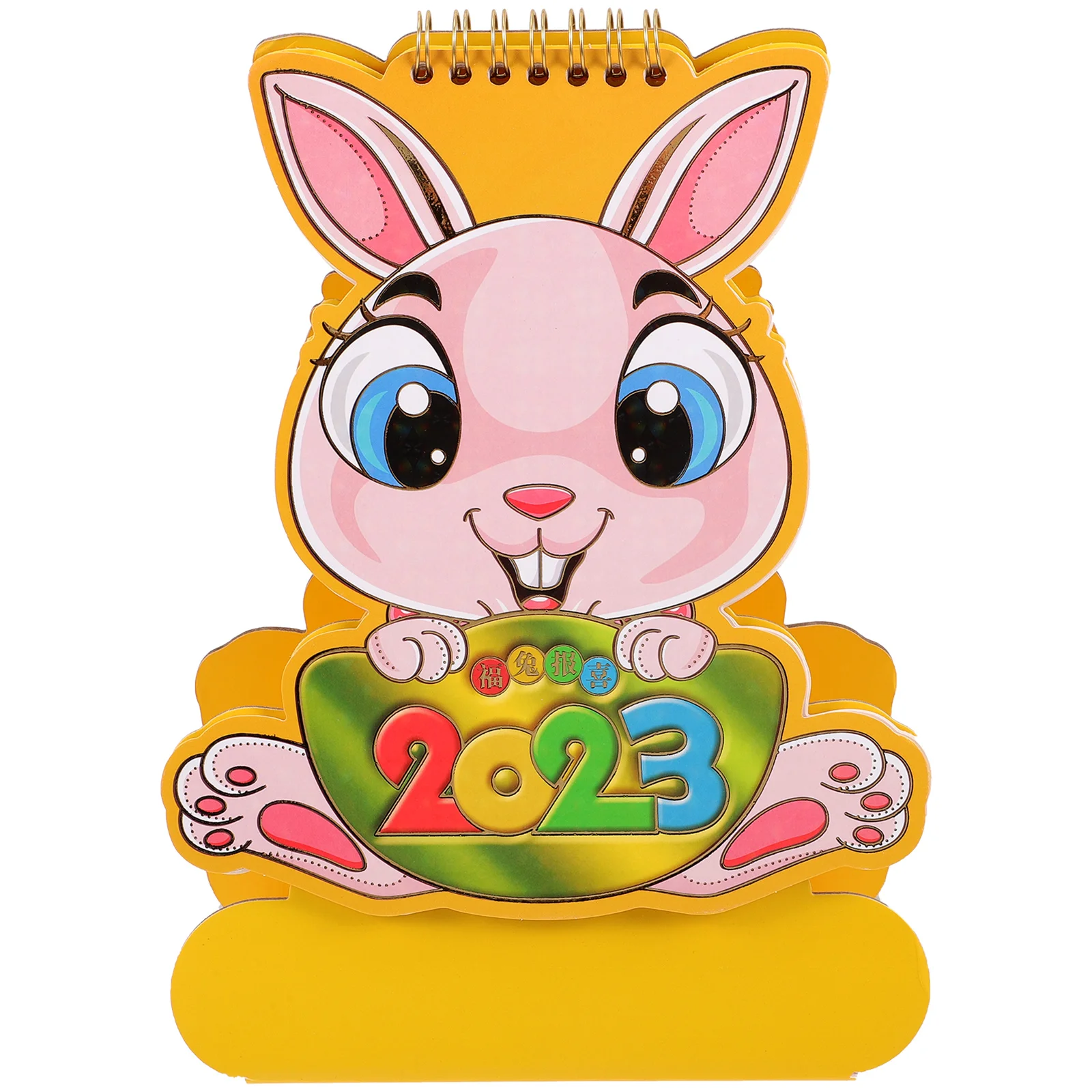 

Calendar Desk Standing Year Table Daily Monthly Rabbit Flipped Calendars Chinese Decor Gift New Home Tabletop Desktop Planner