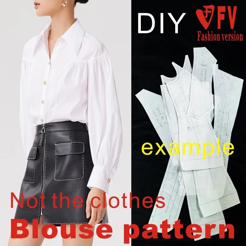 

Женский топ с длинным рукавом и заостренным воротником, в стиле 1:1