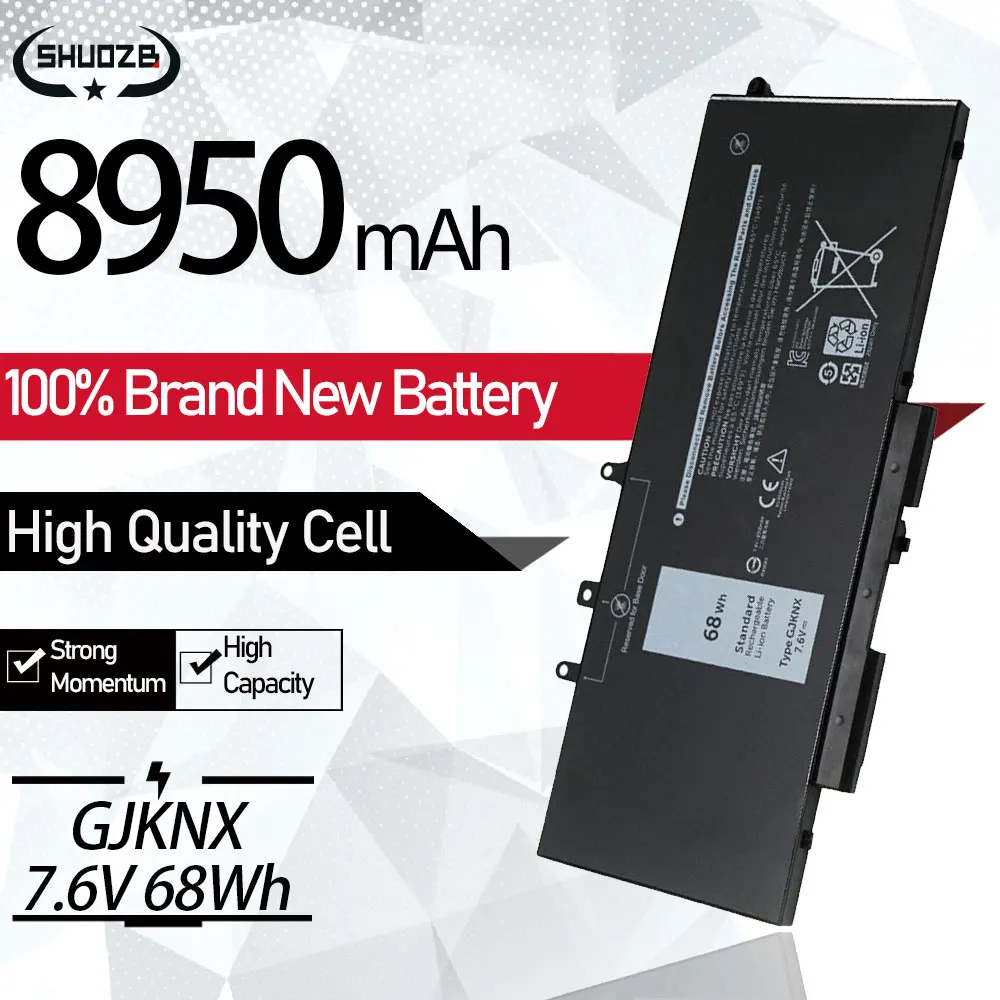 7.6V 68Wh GJKNX Battery For Dell Latitude 14 5480 5490 E5490 15 5580 E5580 5590 E5590 Precision 15 3520 3530 GD1JP New