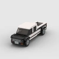 MOC Extended Version Pickup Truck Black&White Assembled Compatible With Lego Car DIY Building Blocks Kid Toys Gift NO Box