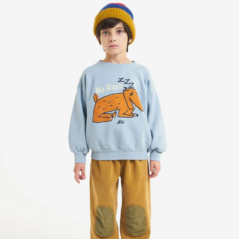 Kids Boys Girls Sweaters Bobo 2022 Autumn Winter New Children Long Sleeve Sweatshirt Cartoon Pattern Outwear Clothes