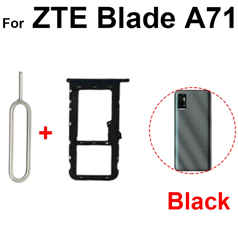 Для ZTE Blade A51 A71 A72 5G лоток для SIM-карты держатель лотка устройство чтения карт