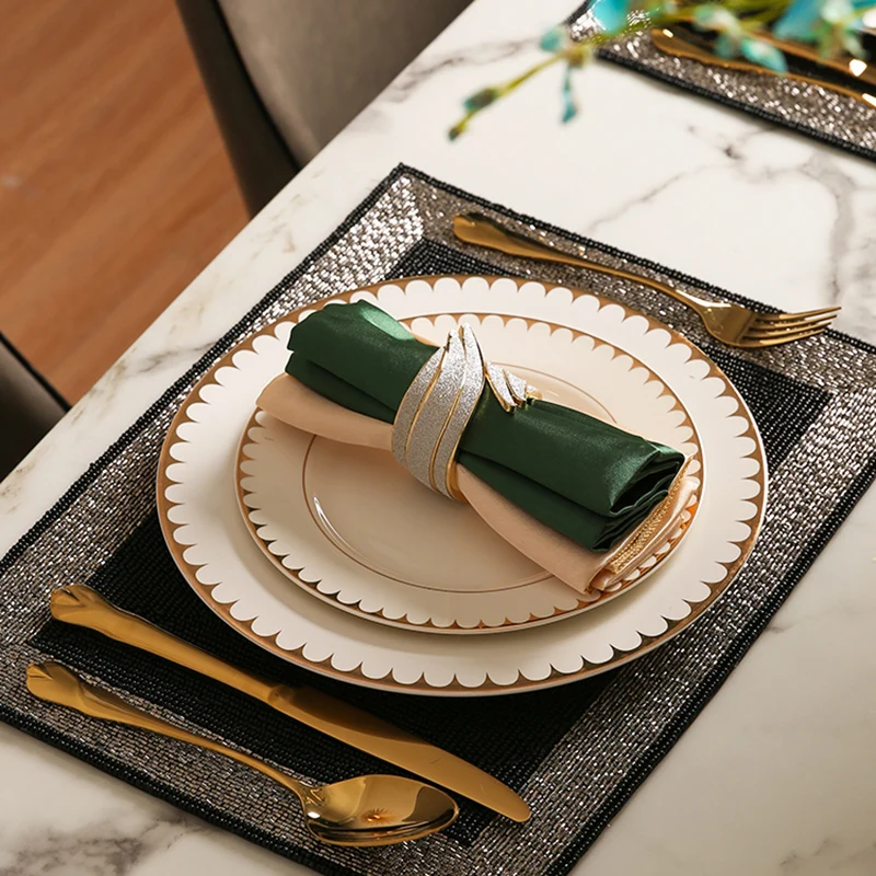 

Complete Tableware Set Ceramic Christmas Dishes Luxury Tableware Dinner Service Vajilla Completa De Platos Porcelain Dinner Sets