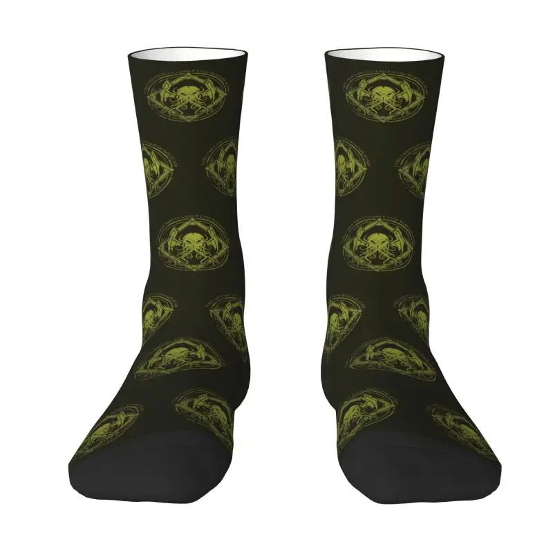 Cute Printing Lovecraft Mythos Monster Cthulhu Socks for Men Women Stretchy Summer Autumn Winter Crew Socks