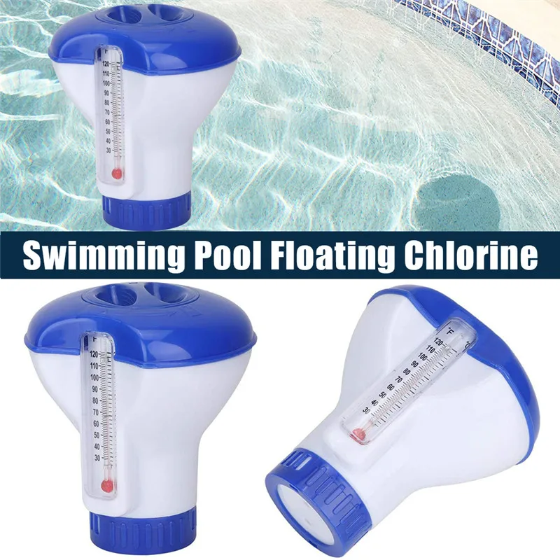

5 Inch Automatic Chlorine Tablet Dispenser Floating Pool Thermometer Swimming Pool Spa Pool Floating Pill Disinfecting Box