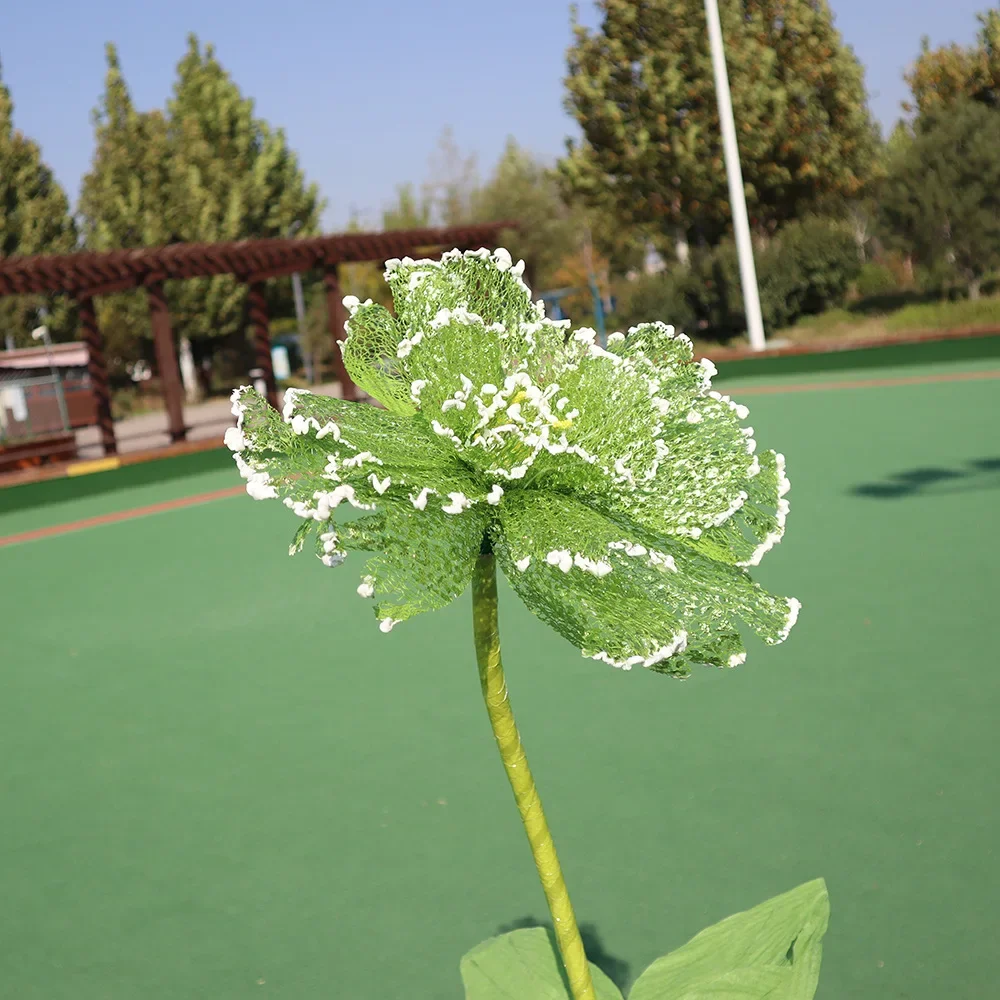 Большой пион искусственный цветок из льна свадебная дорога создание сцены