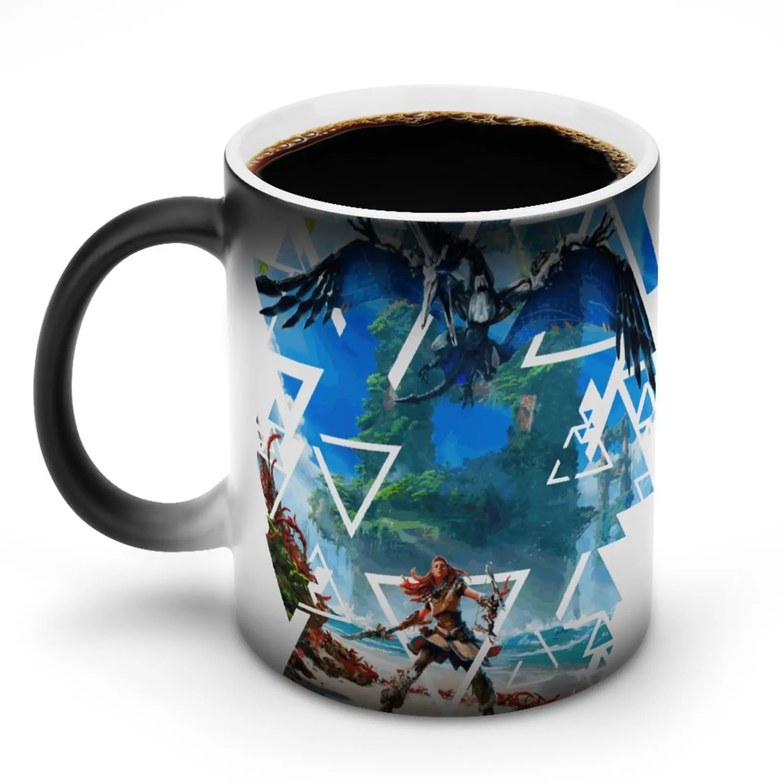 

Кружка Horizon 140, кружка Horizon Zero Dawn Merridian Vieogame, меняющая цвет, классические керамические чашки для горячего шоколада