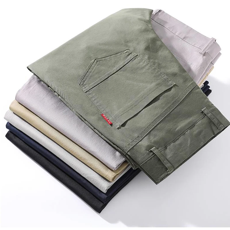 

Классические повседневные брюки xiaomi mijia, мужские деловые хлопковые брюки с прямыми штанинами, модные эластичные облегающие однотонные повс...