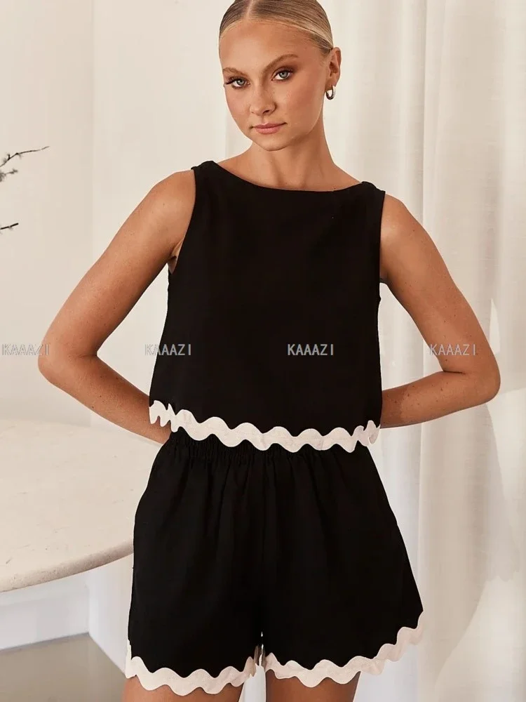 Модный однотонный повседневный летний укороченный топ без рукавов жилет женские