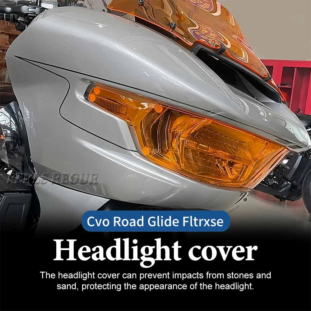 Фото Акриловая защитная крышка для фар Harley CVO Road Glide FLTRXSE & ST 2023-2024 — 6-цветные оттенки, защитный корпус линзы, стиль и P №4