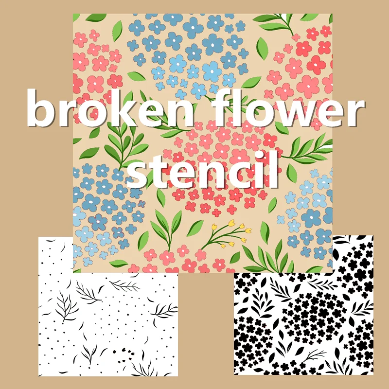 

2022 New Stencil 2 In 1 Flowers Template Birthday Background Frame Card Craft No Clear Stamps Metal Cutting Dies Scrapbooking