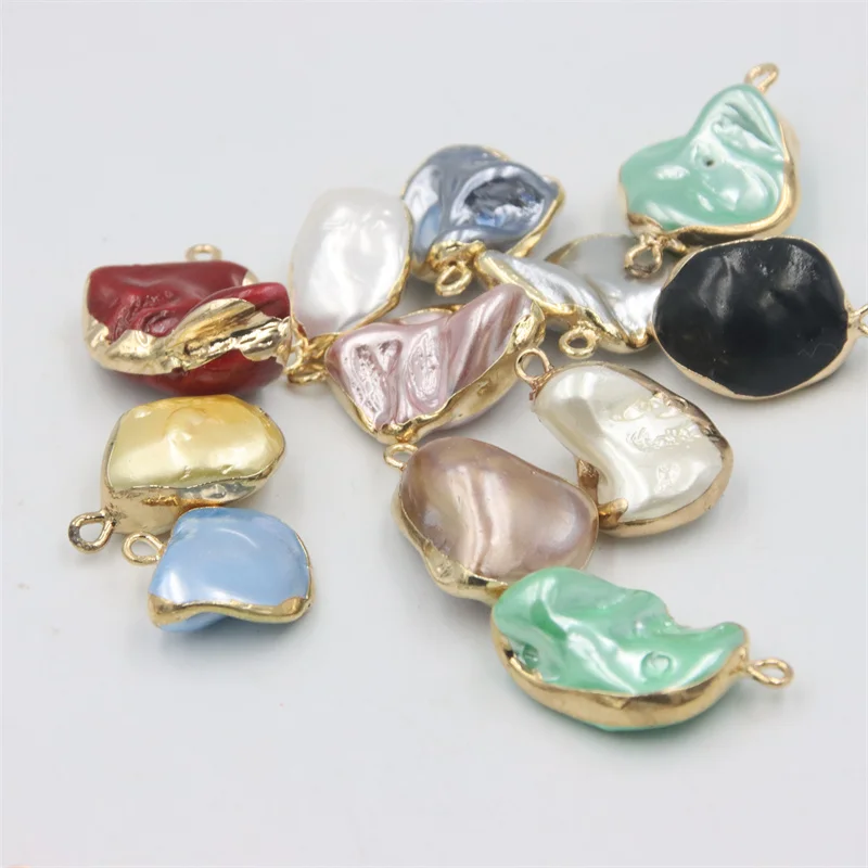 

ZFSILVER Trendy Fashion Natural Plated Color Irregular Shell Making For Pendant Necklace Bracelet Earring Jewelry DIY Accessries