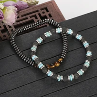 6mm fashion blue stone beads bracelets men tiger eye stone beads bracelet bangle pulseira bileklik trendy jewelry