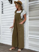 jim nora women army green rompers summer ladies casual clothes loose jumpsuit playsuit trousers overalls