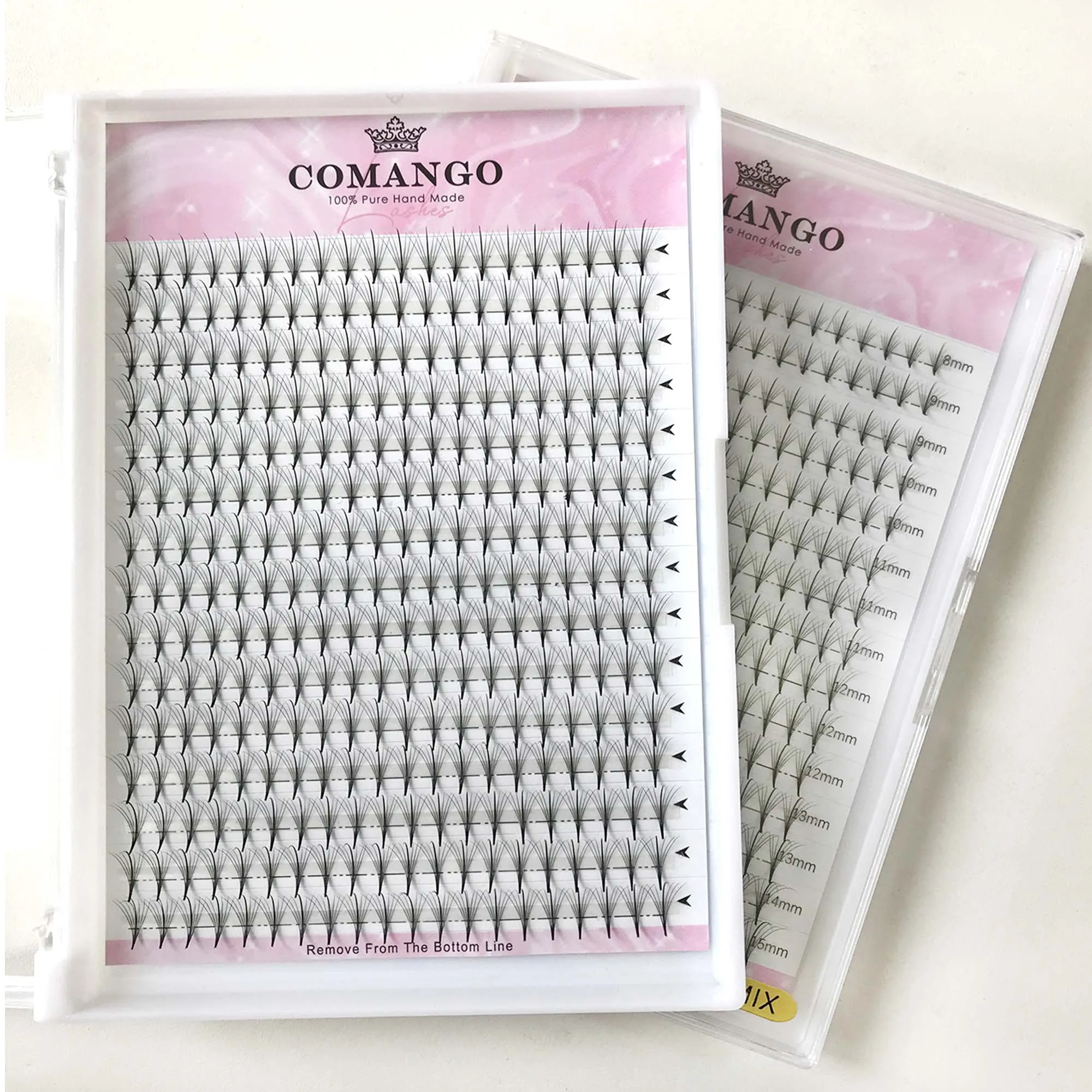 7D 300 вентиляторов тонкий заостренный базы премед гибрид наращивание ресниц