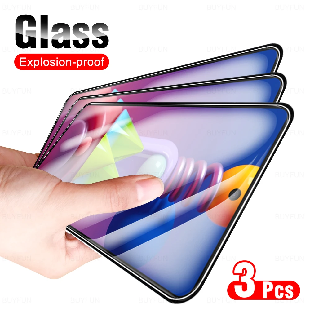 

Защитное стекло, закаленное стекло для Samsung Galaxy M51/M52 5G M53/M62/M01/M02s/M10/M11/M12/M22/M23/J4 Plus/J6 2018 Xcover, 3 шт.