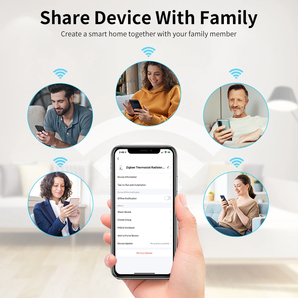 Умный Термостат ZigBee3.0 Tuya Клапан Радиатора Программируемый Отопления