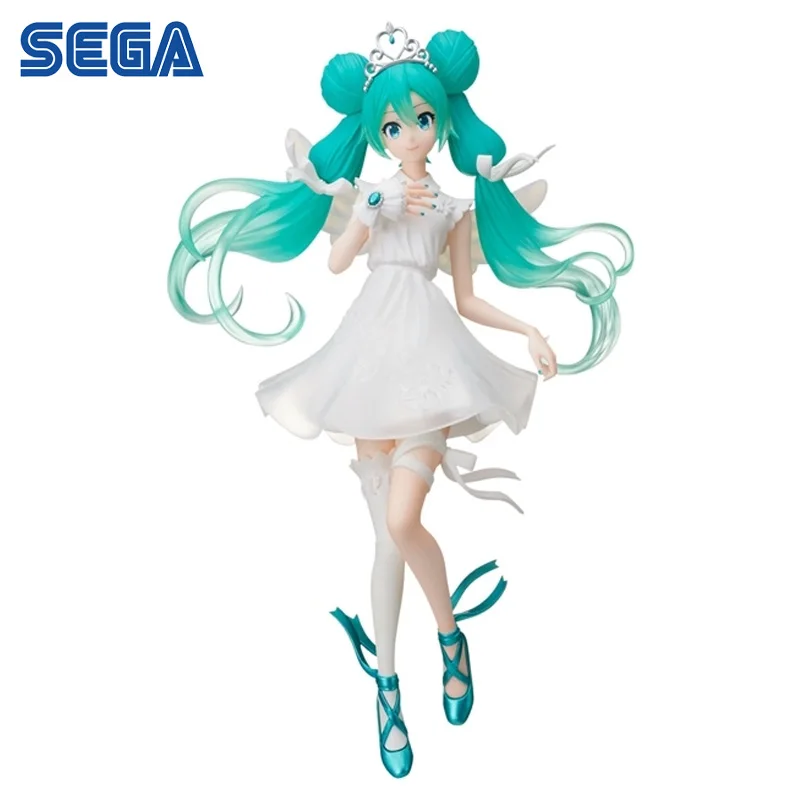 

SEGA Original Genuine 15th Anniversary KEI Ver Hatsune Miku 24cm Collection anime Figure Model Doll Children Toys Ornament gift