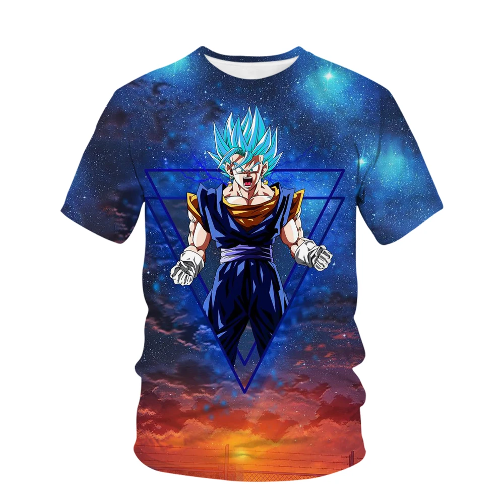Dragon Ball z T-shirt Children's 3D T-shirt Fashion T-shirt Short Sleeve Round Neck Casual Animation Super Saiya Wukong T-shirt images - 6